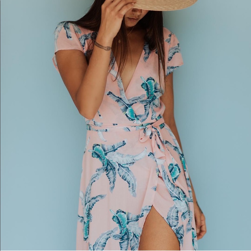 XIX Palms wrap dress